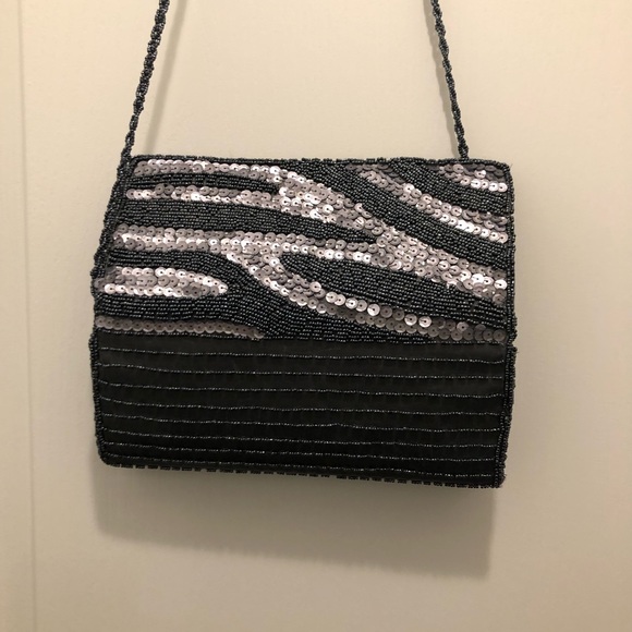 Bijoux Terner Purse; Sequenced and beaded; colour Blue; Brand New - Picture 1 of 2